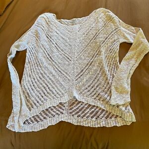 American Eagle Outfitters Cream Knit Sweater, Size Medium